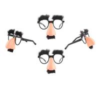 Déguisement De Lunettes À Gros Nez, 4 Pièces Lunettes De Fête,Déguisement De Lunette Avec Nez Flou Drôle Énorme,avec Des Sourcils Et Une Moustache De Ne-z Drôles Pour Les Fournitures De Fête Halloween