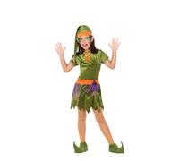 Déguisement De Lutin Vert Et Orange Pour Fille (Taille 3-4a) Multicolore