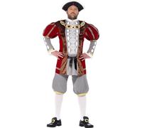 Smiffy's Déguisement Deluxe Henri VIII pour homme Rouge avec veste et pantalon Taille M