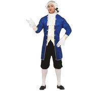 Déguisement de Marquis Baroque Bleu pour homme XL