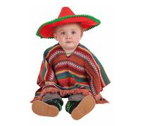 Déguisement De Méxicain Pour Bébé (Taille 6-12m) Multicolore