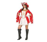 Déguisement De Mousquetaire Rouge Fleur De Lys Femme Plusieurs Tailles (Taille S) Multicolore