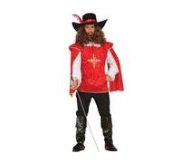 Déguisement De Mousquetaire Rouge Pour Homme (Taille L) Multicolore
