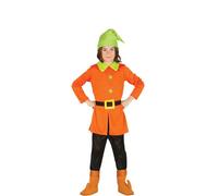 Déguisement De Nain Orange Et Vert Pour Enfant (Taille 3-4a) Multicolore