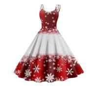 Deguisement de Noel Femme Robe Mere Noel Grande Taille Robe de Fete de Soirée Et Glamour Rigolo Grande Taille Hiver Et Elegant Nuit Tenue Mère Noël Sexy Soiree Déguisement Renne Femme Gris L