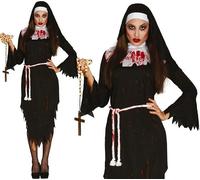 Déguisement De Nonne Zombie Pour Femmes Halloween Costume D'Horreur Nonne Neuf