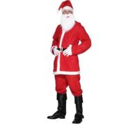 Santa Suit Costume - Men's, Male Chest 42"-44", Leg Inseam 33 Rouge