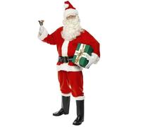 Déguisement de Père Noël - Smiffy's - Costume tout en flanelle pour enfant - Rouge et blanc