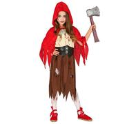 Déguisement de Petit Chaperon Rouge Zombie pour fille 7-9 ans
