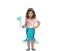 Déguisement De Petit Sirène Bleu Pour Fille (Taille 3-6a) Multicolore