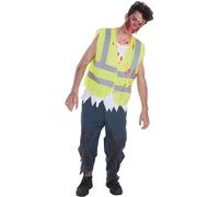 Déguisement De Pilote Zombie Avec Gilet Pour Homme Multicolore