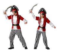 Déguisement de pirate - ATOSA - Rouge - Chapeau inclus - Enfant 5-6 ans - Mixte 7-9 ans