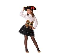 Déguisement De Pirate Avec Corset Pour Fille (Taille 7-9a) Multicolore