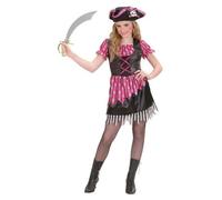 Déguisement De Pirate Pour Fille Rose Et Noir - Taille: 158 Rose