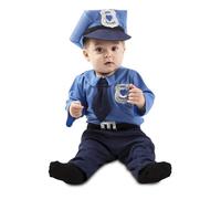 Déguisement de Police Local pour bébé - Disfrazzes - Chemise, pantalon et casquette inclus - Bleu - Intérieur 6-12 mois