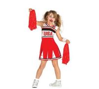 Déguisement De Pom-Pom Girl Cheerleader Zombie Pour Fille (Taille 5-6a) Multicolore