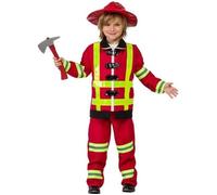 Déguisement de Pompier Rouge pour enfant 10-12 ans