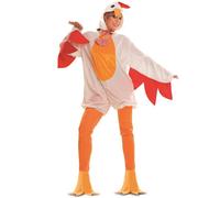 Déguisement De Poule Blanche Et Orange Pour Femme Taille M-L Multicolore
