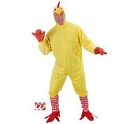 W WIDMANN MILANO Party Fashion - Costume de poulet | Ensemble 3 pièces avec combinaison, chaussettes et couvre-chef, déguisement d'animal pour le carnaval et les soirées