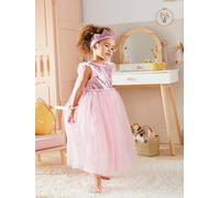 Déguisement de princesse avec voile et couronne rose 3/4A