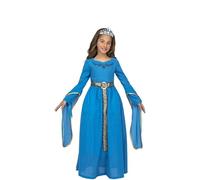 Déguisement De Princesse Médiéval Bleu Pour Fille (Taille 10-12a) Multicolore