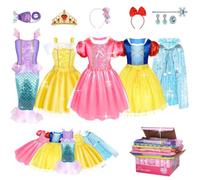 Déguisement de princesse pour filles - Vêtement de déguisement pour jeu de rôle pour filles, costume de princesse pour petites filles, cadeau de Noël ou d'anniversaire pour les tout-petits âgés de 3 à