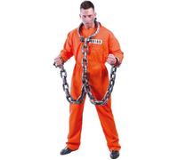 Fiestas Guirca Costume de détenu condamné Costume de Prison Orange - M 48-50