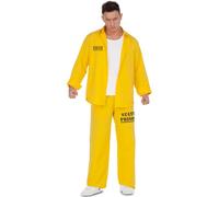 Déguisement De Prisonnier Jaune Pour Homme (Taille M/L) Multicolore