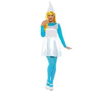 Déguisement de Schtroumpfette femme The Smurfs, Dessins Animés, Les Schtroumpfs, Petit Nain - Bleu L