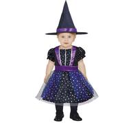 FIESTAS GUIRCA | Déguisement Sorcière Bébé Fille - Robe Lilas Noir