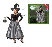 Déguisement de sorcière noire femme - ATOSA - Panoplie De Deguisement - Intérieur - Adulte - Multicolore XL