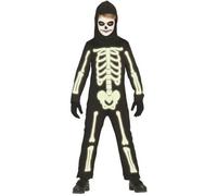 Déguisement Squelette Phosphorescent garçon S1-(5/6 Ans)