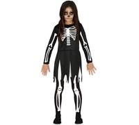 Guirca Fiesta Déguisement robe squelette pour fille Taille 5-6 ans