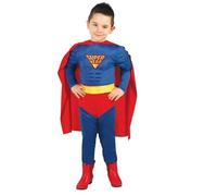 Déguisement De Super Héros Musclé Pour Enfant (Taille 3-4a) Multicolore