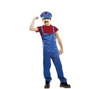 Déguisement De Super Plumber Rouge Pour Enfants Multicolore