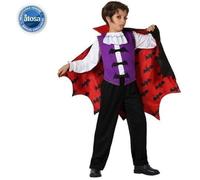 Déguisement de Vampire pour Enfant - ATOSA - Taille 10/12 ans - Pantalon, Chemise, Cape - Couleur Rouge et Noir