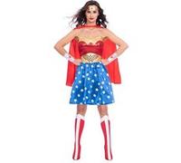 amscan-9906148EU Costume Wonder Woman Classique-Taille 44-46, 9906148, Rouge, UK Size: 16-18