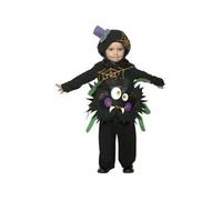 Crazy Spider Costume, All In One, Unisex Toddler Age 3-4 Multicolore