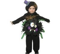 Crazy Spider Costume, All In One, Unisex Toddler Age 3-4 Multicolore