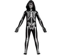 Déguisement de Zombie Halloween Adulte FONGWAN Cosplay Costume Crâne Squelette pour Fête Carnaval, M - Noir Noir G