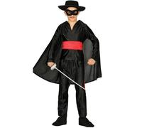 Déguisement de Zorro avec Cape - FIESTAS GUIRCA, S.L. - Pour garçon - Noir - A partir de 5 ans 5 ans