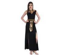DEGUISE TOI - Déguisement déesse du Nil femme - Robe - Ceinture - Collerette - Coiffe - S - Noir - Déguisements adultes - 100% Polyester - Lavable à la main - Carnaval