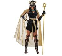 California Costumes 01450 Costume de déesse féline/Bastet pour adulte, solide, noir/doré, S