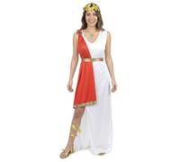 Vegaoo Déguisement Déesse romaine femme – Polyester, robe, cape, bandeau, ceinture