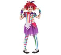 Déguisement - Déguisement arlequine colorée fille 3-4 ans