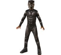 RUBIE'S Avengers Officiel - Déguisement Enfant Classique Black Panther - Taille 3-4 Ans - Costume Super Héros Marvel avec Combinaison Intégrale, Couvre-Bottes et Masque - Pour Halloween, Carnaval