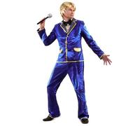 Déguisement - Déguisement chanteur disco bleu Homme XL