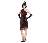 Déguisement - Déguisement charleston femme noir et rouge S