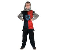 DEGUISE TOI - Déguisement chevalier dragon garçon - Tunique - Pantalon - Cagoule - XS 3-4 ans (92-104 cm) - - Déguisements enfants - 100% polyester - - Carnaval
