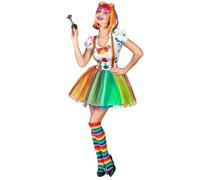 Déguisement clown peinture multicolore femme